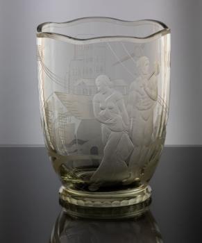 Vase - klares Glas - 1920