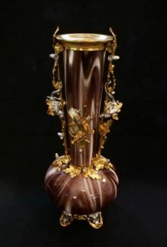 Vase - Messing, Glas - Loetz - 1888