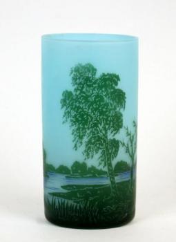 Vase - getztes Glas, geschichteten Glas - Lamartine - 1900