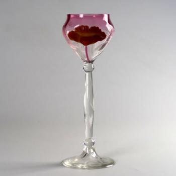 Glasbecher - klares Glas, Rosaglas - 1905