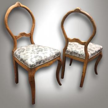 Sechs Stühle - Massivholz - 1950
