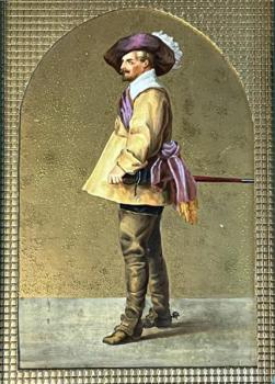 Portrt eines Mannes - bemaltes Porzellan - 1880
