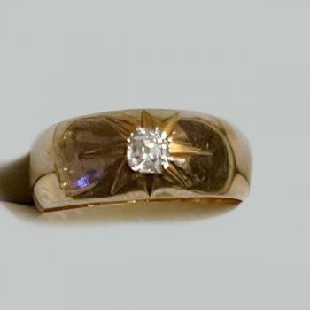 Ring - Brillant, Rotgold - 1890