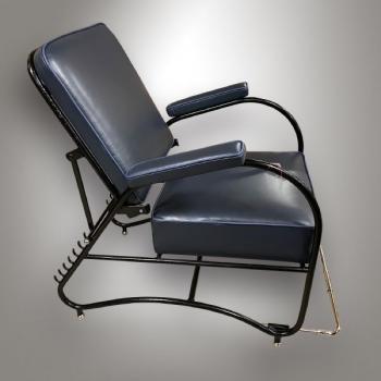 Sessel mit verstellbarer Rckenlehne - Chrom, Metall - 1930