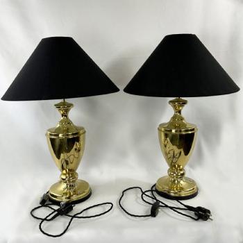 Zwei Lampen - Stoff, Messing - 1930