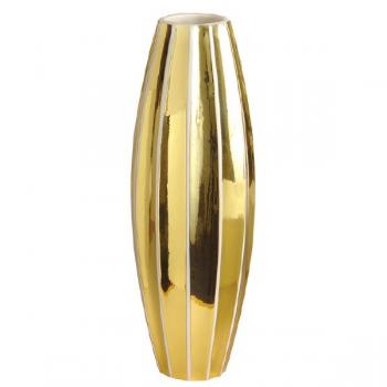 Vase konvexer mittlerer goldener Streifen