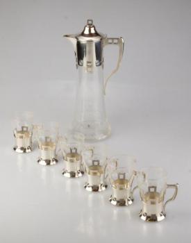 Silber Tischservice - klares Glas, Silber - 1910