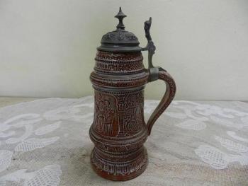 Bierkrug - Keramik, Metall - 1930