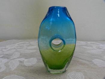 Vase - Glas, blaues Glas - 1960