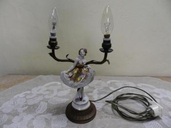 Figur Lampe - Porzellan, bemaltes Porzellan - 1930