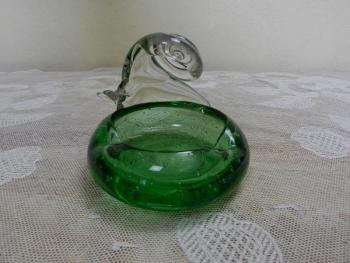 Glas Aschenbecher - Glas, grnes Glas - 1930