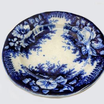 Wandteller - glasiertes Porzellan - 1850