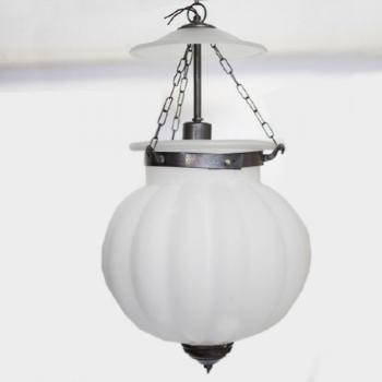 Lampe - Messing, sandgestrahltes Glas - 1930
