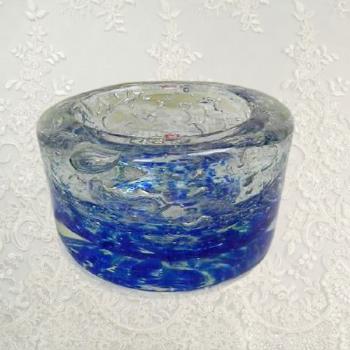 Glasschssel - Glas, blaues Glas - Jaroslav Svoboda / krdlovice - 1975