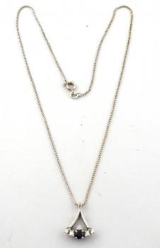 Goldene Halskette - Weißgold, Diamant - 1967