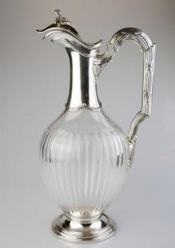 Karaffe - Glas, Silber - 1890