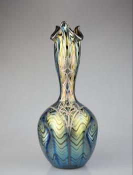 Vase - Silber, Irisierend Glas - Loetz, Klášterský Mlýn - 1899