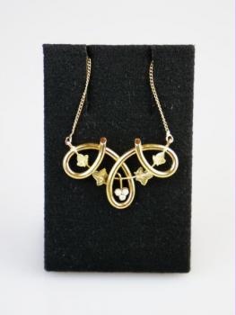Goldene Halskette - Gold, Perle - 1960