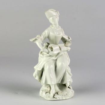 Porzellan Figur Mdchen - weies Porzellan - 1760
