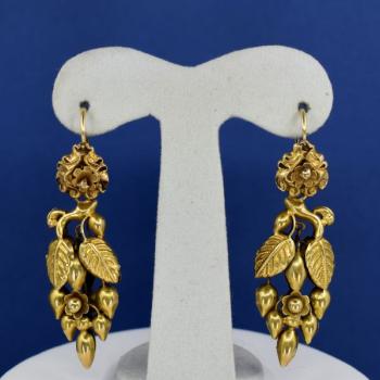 Goldene Ohrringe - Gold - 1870