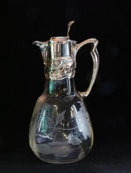 Karaffe - geschliffenes Glas, klares Glas - Wilhelm Theodor Binder - 1900