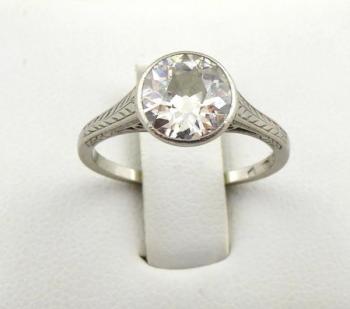 Platin Ring - Platin, Diamant - 1930