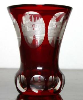 Glasbecher - Rubinglas - 1860