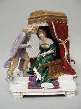 Porzellan Figurengruppe - weißes Porzellan - Doccia - 1900