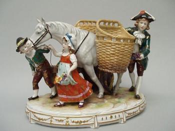 Porzellan Figurengruppe - weißes Porzellan - Wien - 1890
