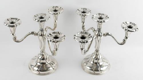 Zwei Silberne Kandelaber - Silber - SANDRIK - 1900