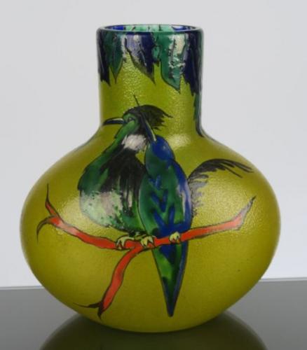 Vase - klares Glas, geschichteten Glas - Leune, Paris - 1925