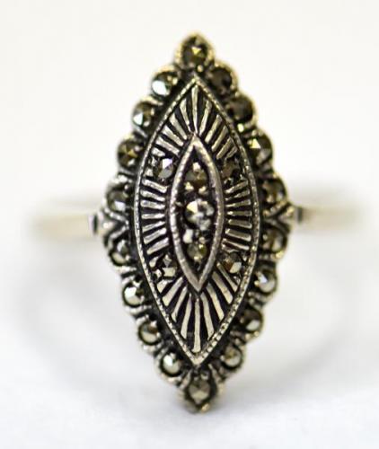 Silber Ring - Silber, Markazit - 1900