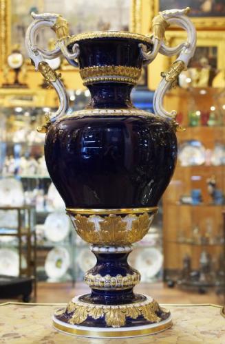 Porzellan Vase - weies Porzellan, Kobalt - 1890