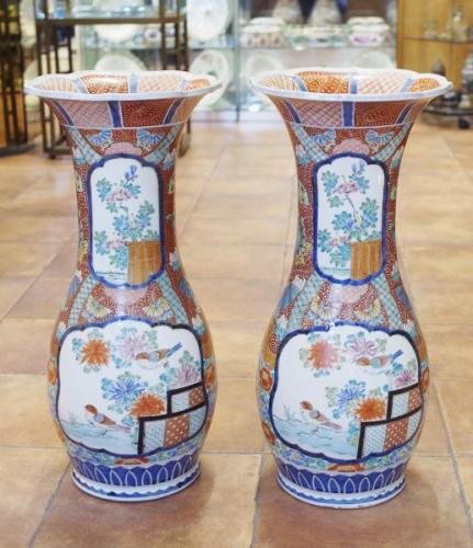 Paar Porzellanvasen - weies Porzellan - 1900