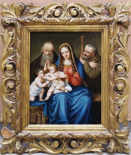 St. Maria, St. Joseph, St. Christopher, Jesus und Johannes der Tufer, l auf Leinwand, Preuen 1850