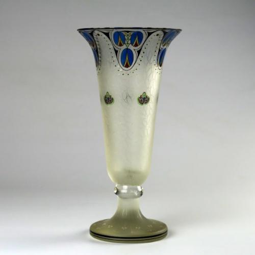 Zwei Vasen - klares Glas - 1920