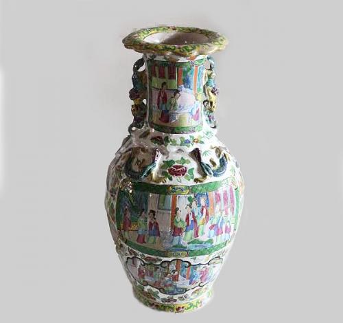 Vase - glasiertes Steingut - 1900