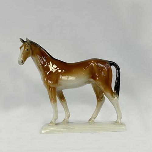 Pferd, Keramik, Royal Dux, Bhmen 1930, 22 x 22 cm