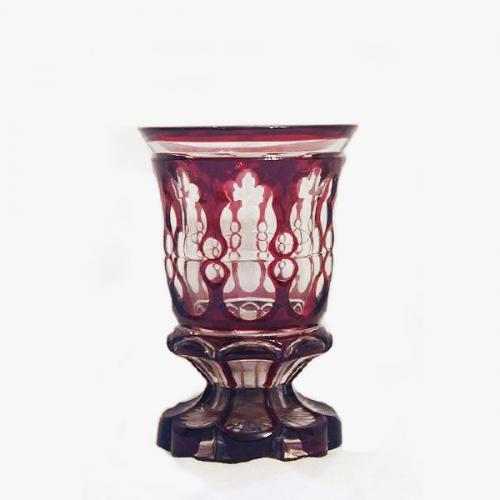 Glasbecher - geschliffenes Glas, klares Glas - 1840