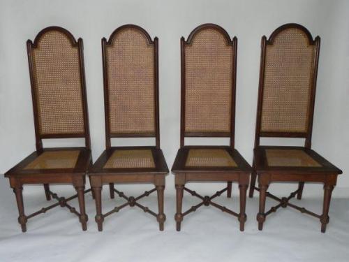 Vier Stühle - massive Eiche - 1830