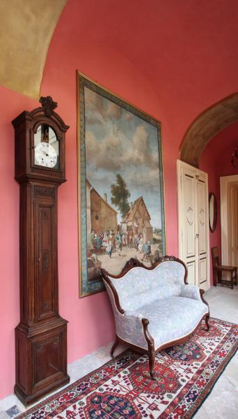 Standuhr Bodenstanduhr Uhr Belgisch um 1850 aus Eiche (6285), Antike Möbel